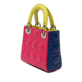 Mini Tricolor Lambskin Cannage Lady Dior